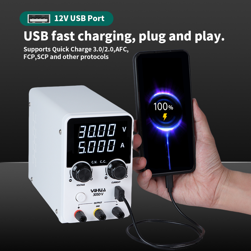 YIHUA 305D-V 180W DC Power Sup - Electronics Repair Lab recension och pris